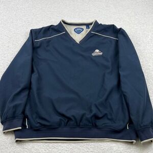Callaway Golf Sport Mens XL Navy Blue V-Neck Windshirt Pullover Native CS25237